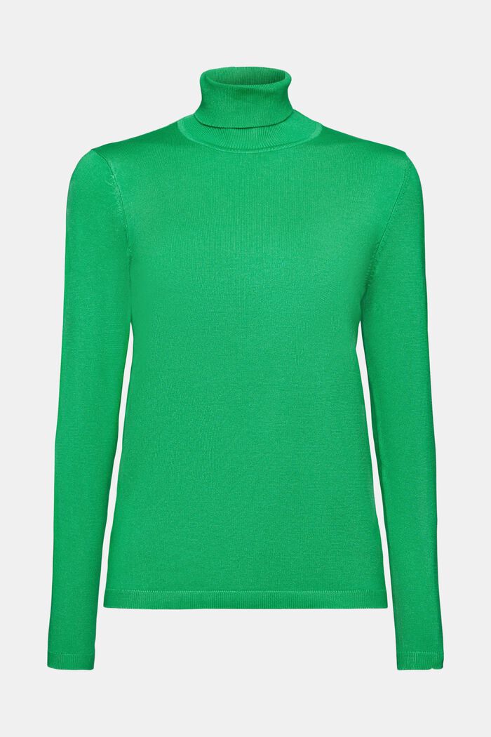 Long-Sleeve Turtleneck Sweater, GREEN, detail image number 6