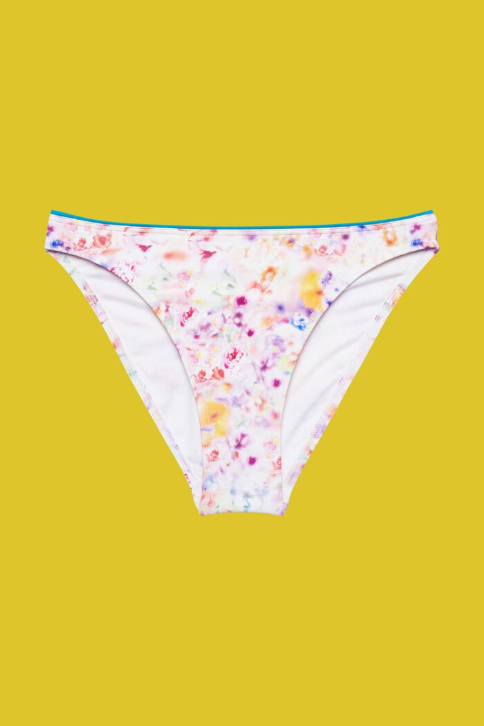 Mini-sized bikini bottoms with floral pattern, TEAL BLUE, detail image number 4