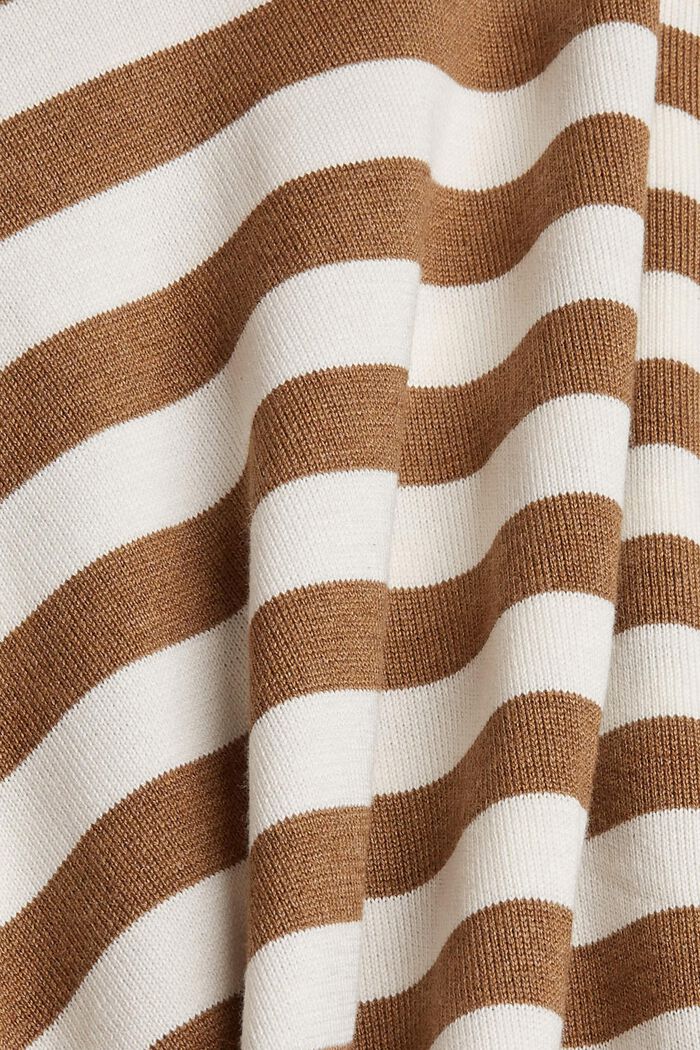 Striped jumper made of blended organic cotton, BARK, detail image number 4