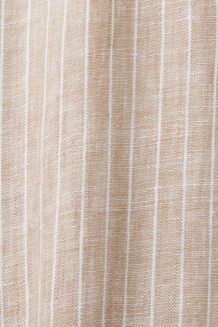 Striped shirt, 100% linen, SAND, detail image number 5