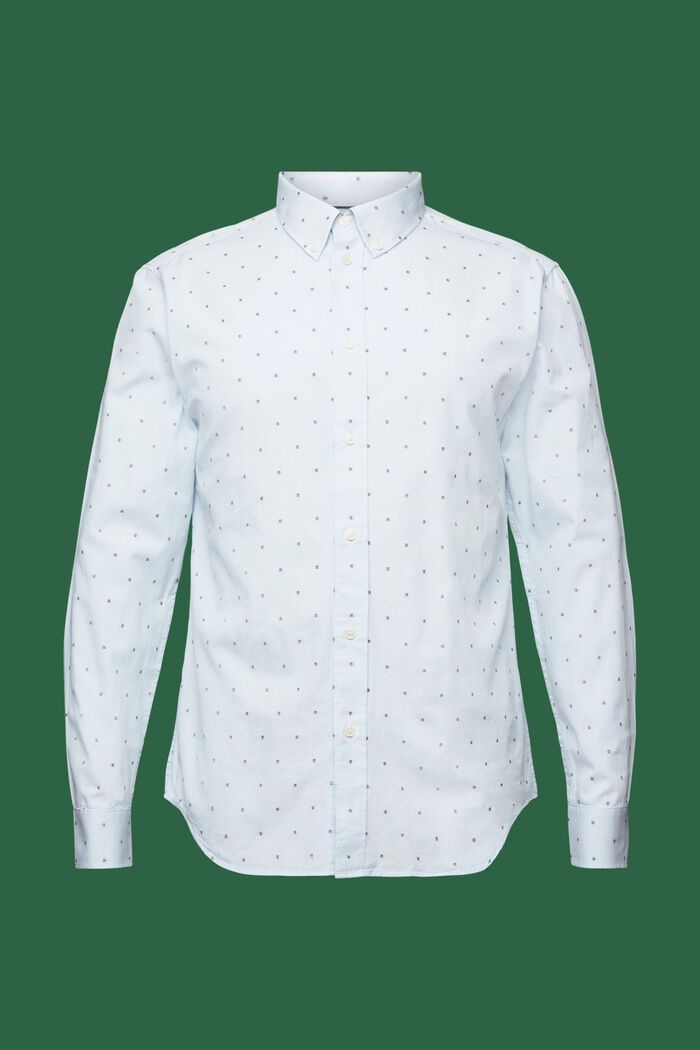 Embroidered Cotton Slim Fit Shirt, PASTEL BLUE, detail image number 7