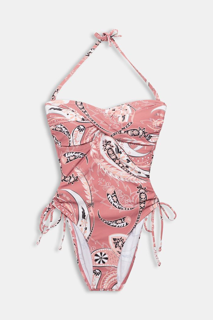 Made of recycled material: swimsuit with a paisley print, BLUSH, detail image number 7
