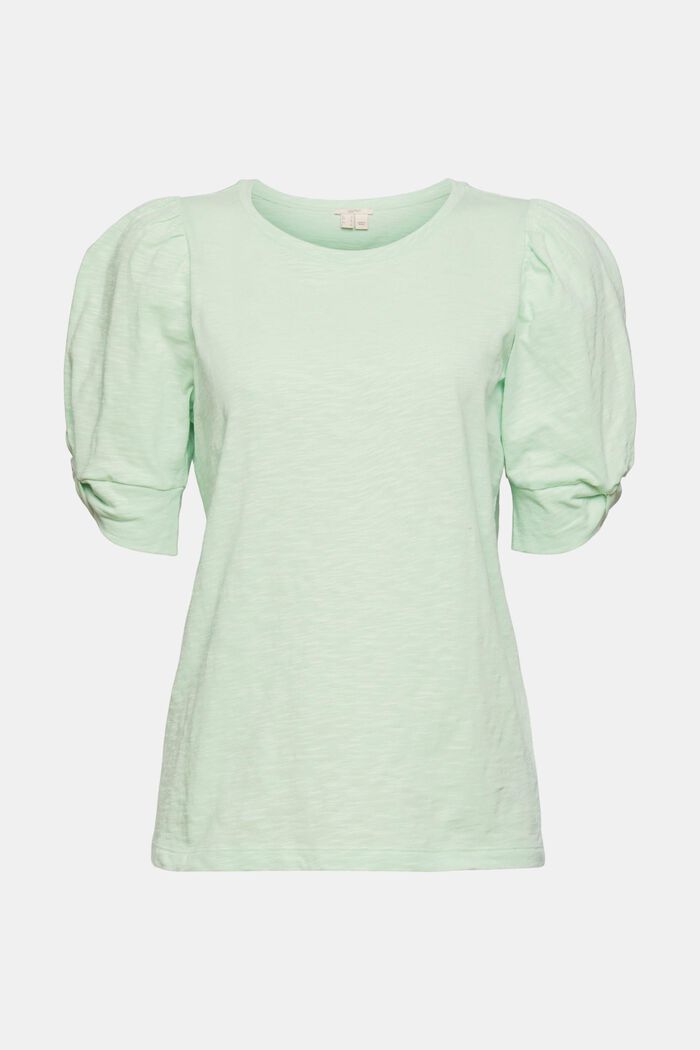 T-shirt with gathered shoulders, PASTEL GREEN, detail image number 5