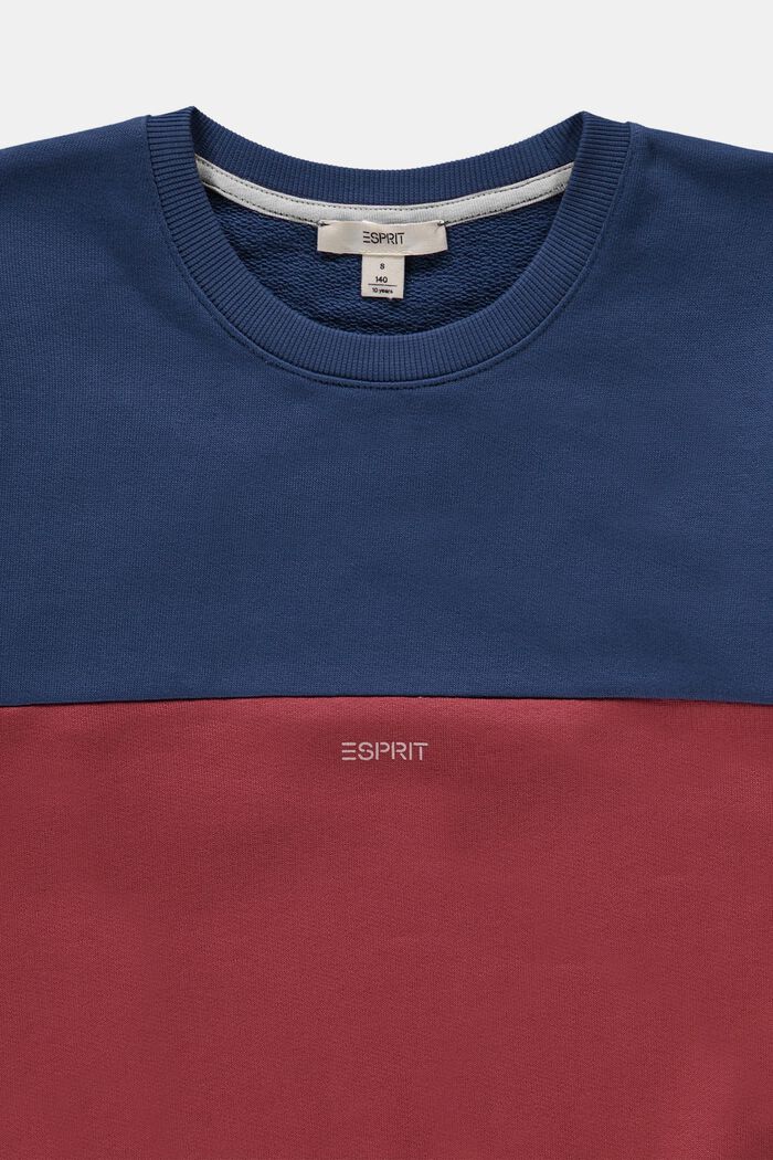Colour block sweatshirt, GARNET RED, detail image number 2