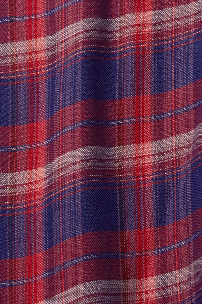 Blouse with a check pattern, NAVY, detail image number 4