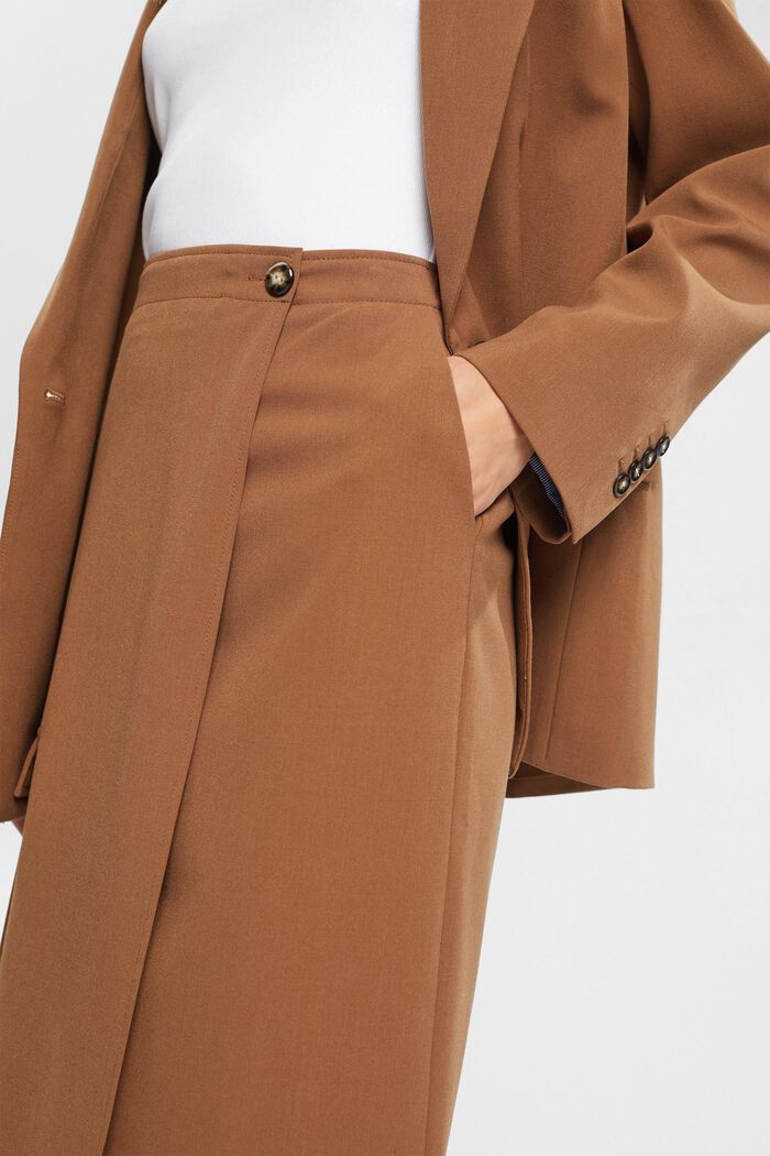 Cargo-style wrap-over skirt, CARAMEL, detail image number 0