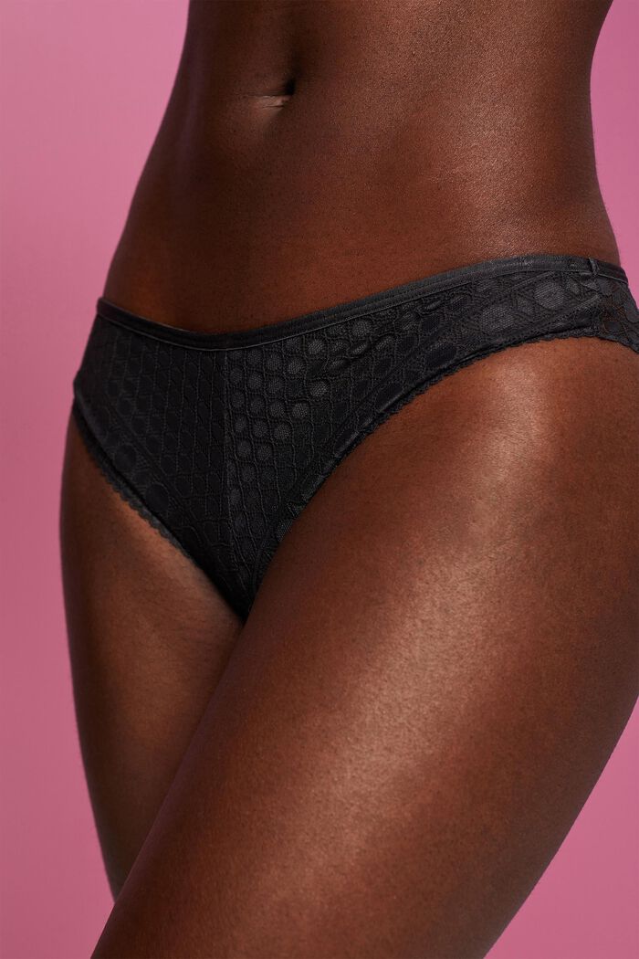 Recycled: hipster briefs with lace, ANTHRACITE, detail image number 2