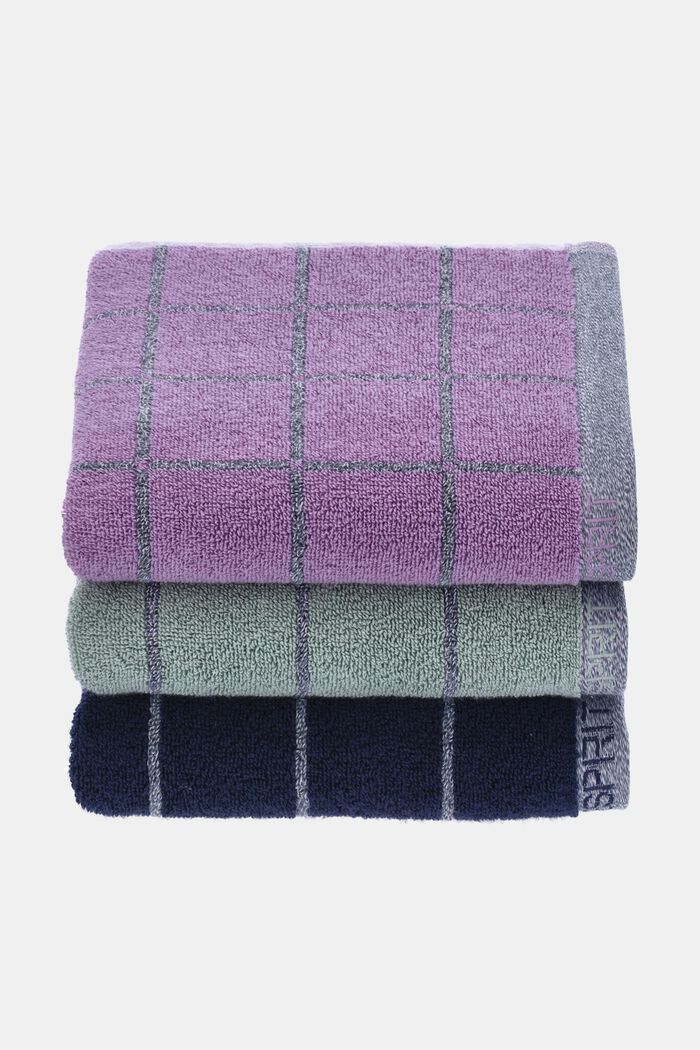 Melange Cube Bath Towel, NAVY BLUE, detail image number 4