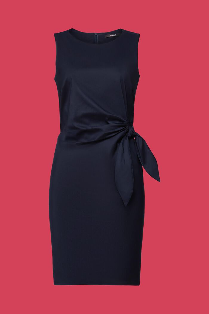 Pencil dress with a knot detail, NAVY, detail image number 5