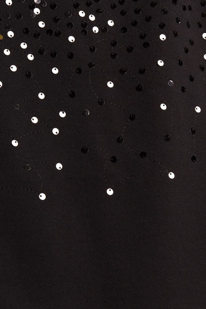 Recycled: mini skirt with sequins, BLACK, detail image number 4