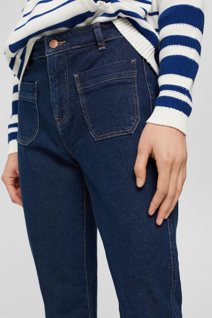 Bootcut jeans with patch pockets, BLUE DARK WASHED, detail image number 2