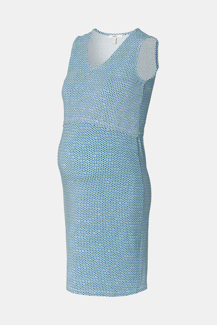 Floral jersey dress with nursing function, PASTEL BLUE, detail image number 6