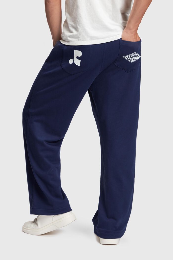 Jersey jogger pants, NAVY, detail image number 1