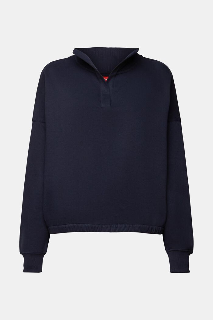 Fleece Pullover Sweatshirt, NAVY, detail image number 6