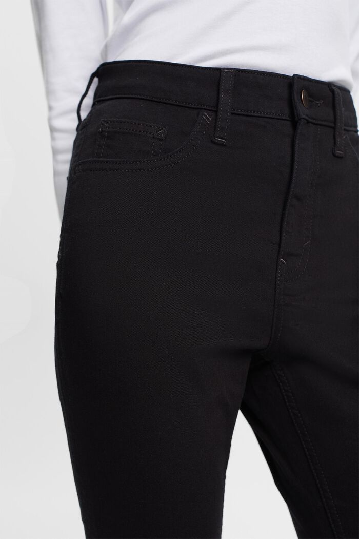 Non-fade skinny jeans, stretch cotton, BLACK RINSE, detail image number 2