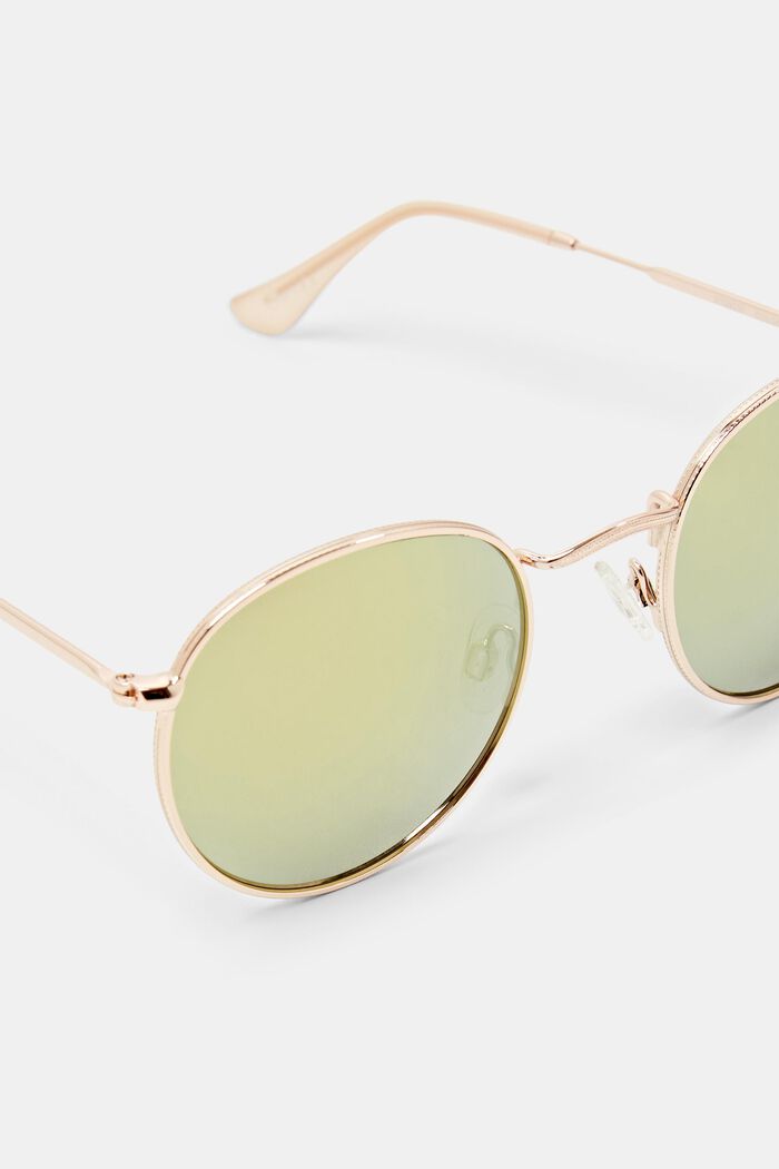 Mirrored Round Sunglasses, ROSE, detail image number 1