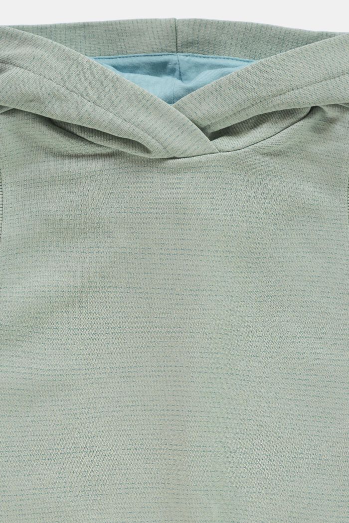 Sleeveless hoodie, 100% cotton, LIGHT AQUA GREEN, detail image number 2