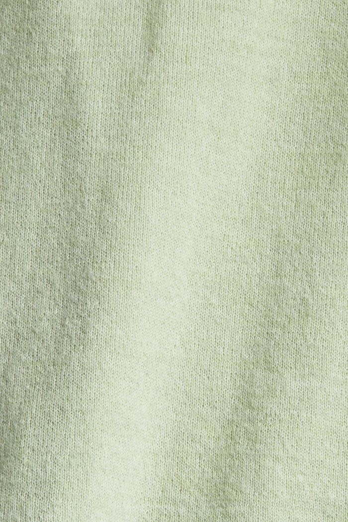 Alpaca blend: Short sleeve cardigan, PASTEL GREEN, detail image number 4