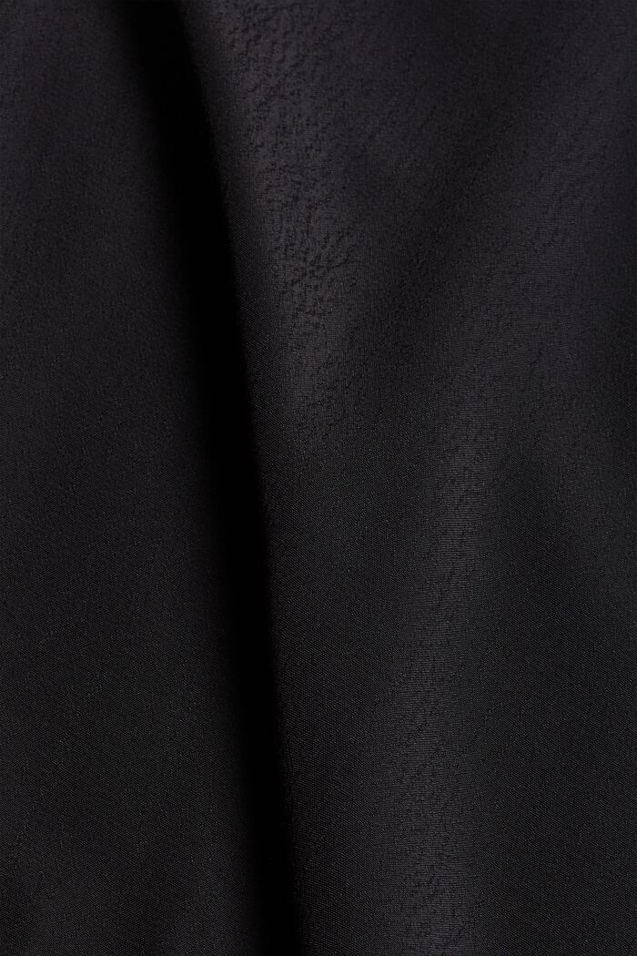 Blouse with flounce details and LENZING™ ECOVERO™, BLACK, detail image number 4