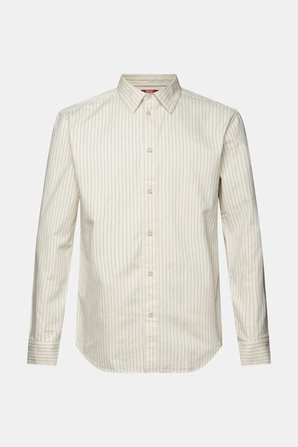 Pinstriped twill shirt, 100% cotton