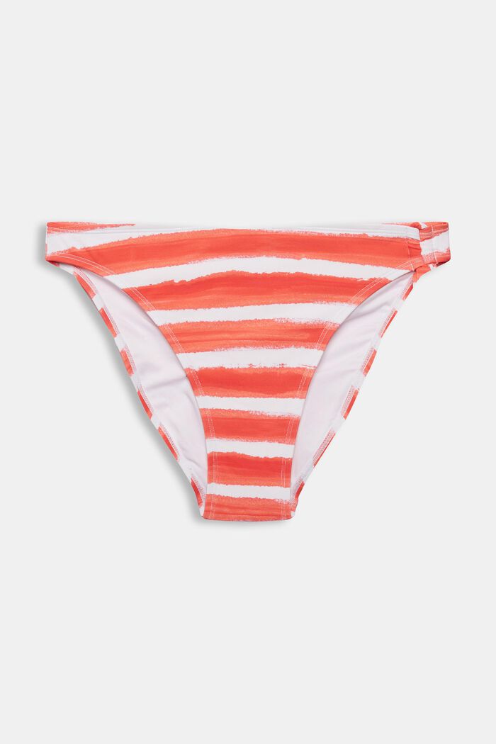 Striped bikini bottoms with a tie detail, CORAL, detail image number 0