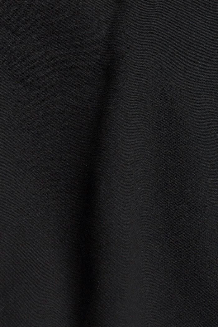 Two-tone hoodie with zip details, BLACK, detail image number 4