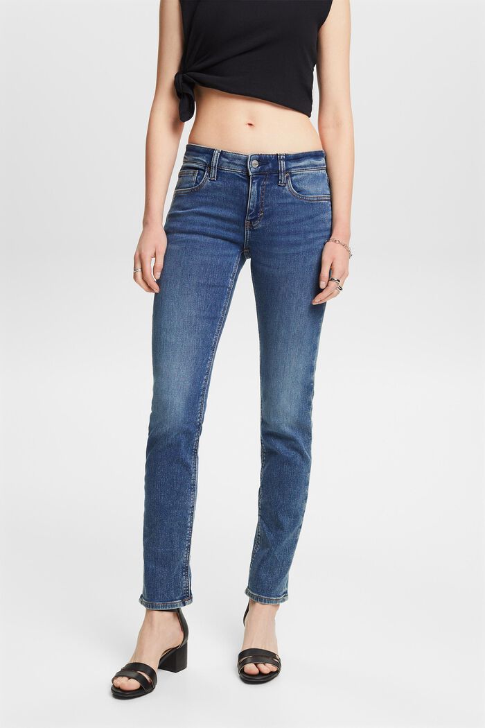 Slim fit stretch jeans, BLUE MEDIUM WASHED, detail image number 0