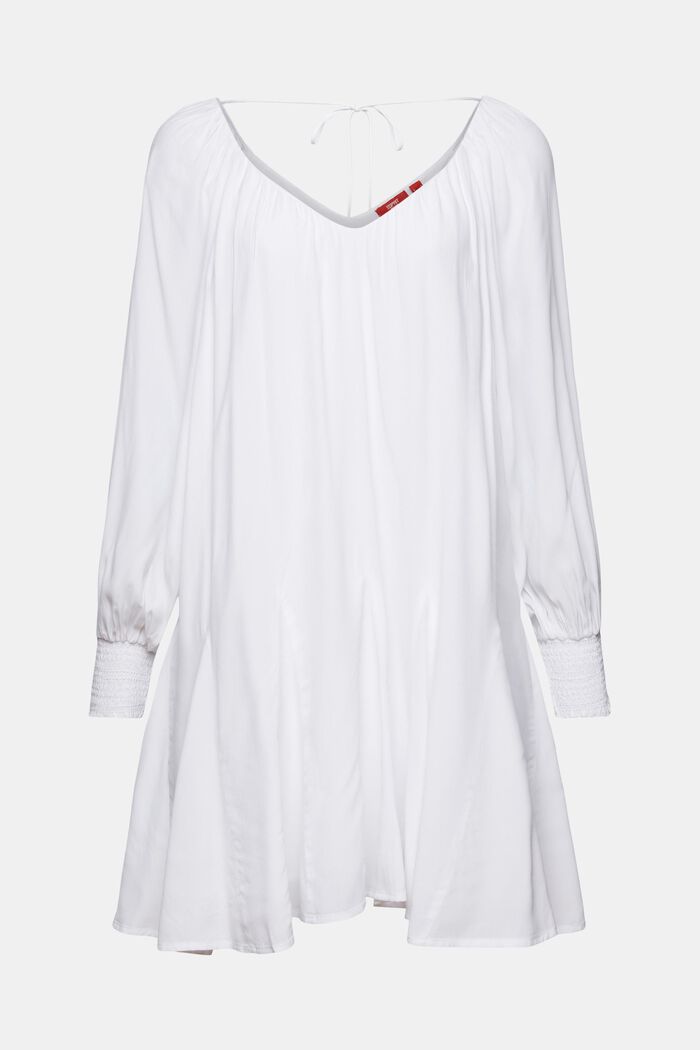 Godet mini dress, WHITE, detail image number 6