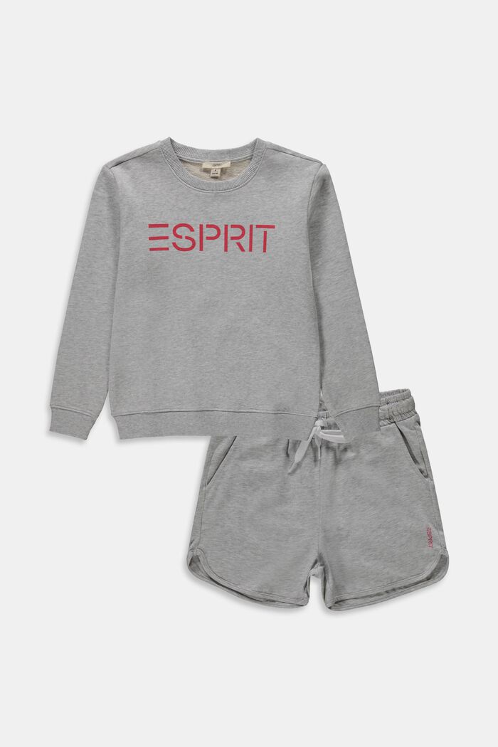 Set: sweatshirt and shorts, PASTEL GREY, detail image number 0