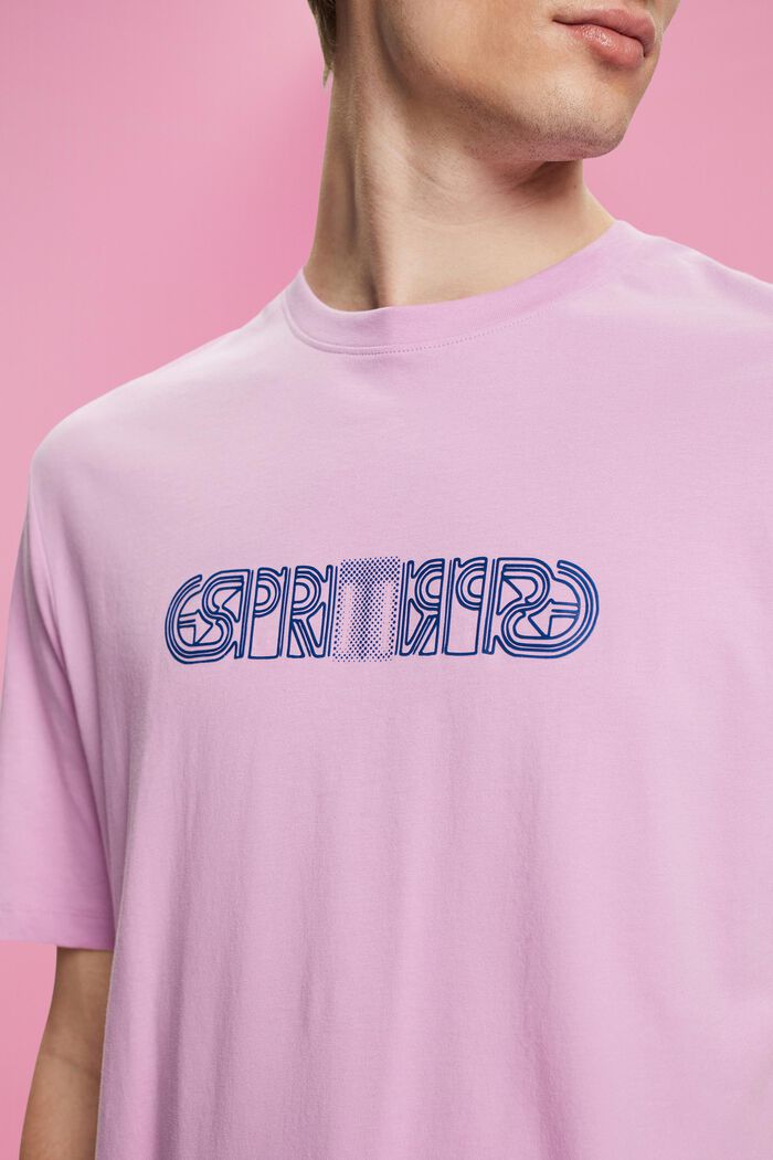 Relaxed fit t-shirt with logo print, LILAC, detail image number 2