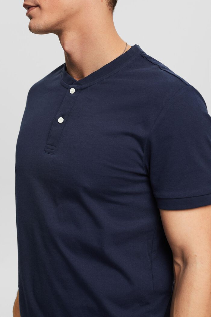 Jersey Henley T-Shirt, NAVY, detail image number 3