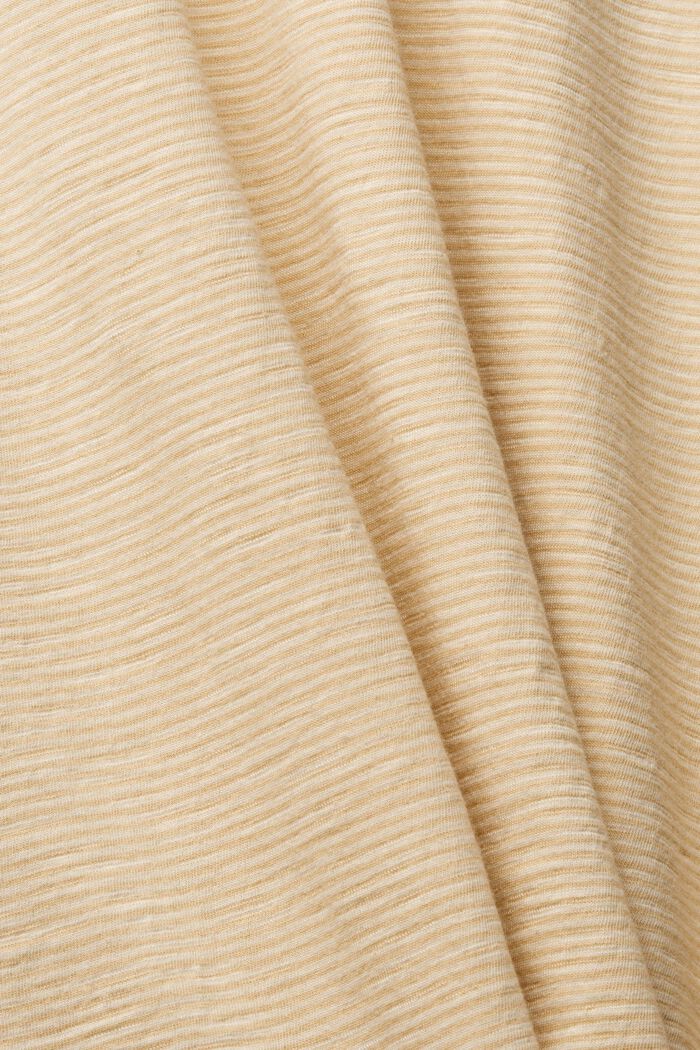 Striped jersey T-shirt, SAND, detail image number 4