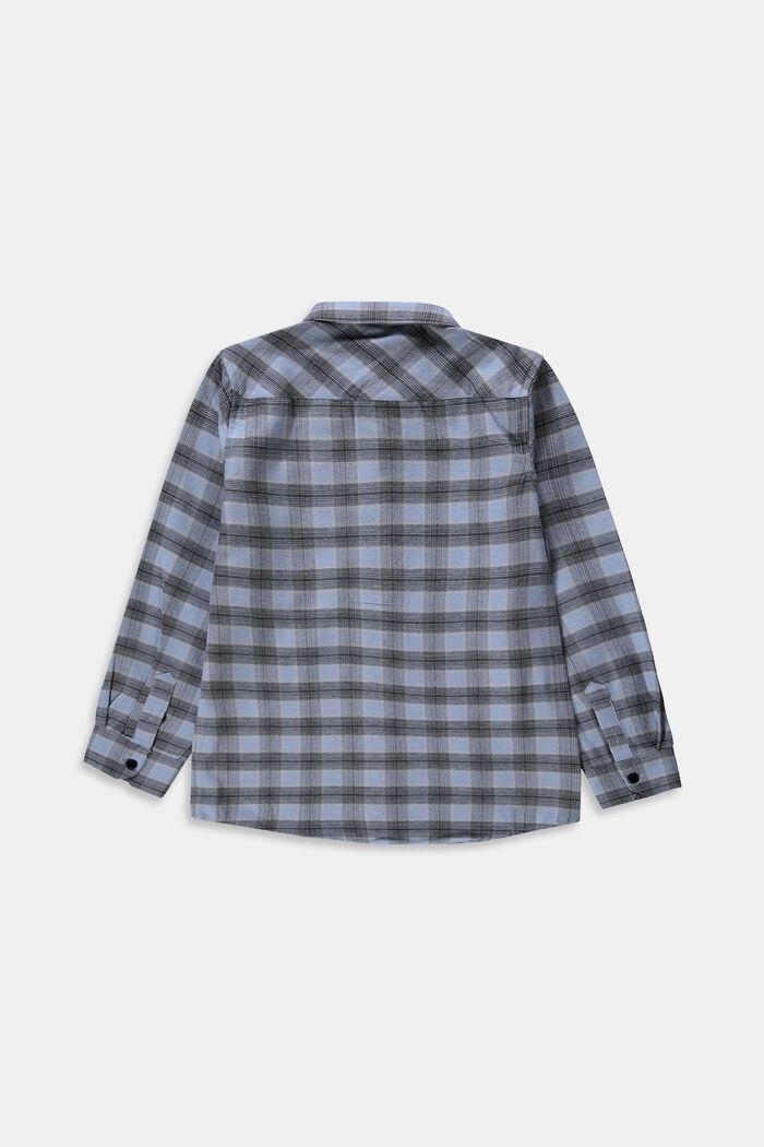 Flannel shirt with a check pattern, BRIGHT BLUE, detail image number 1