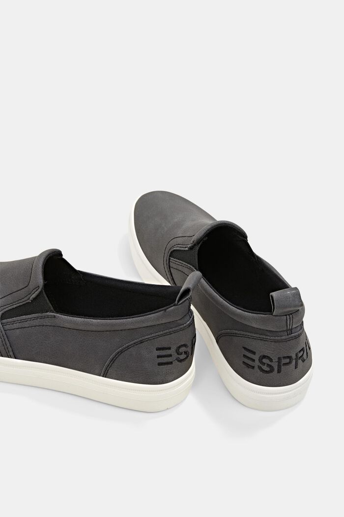 Slip-on trainers with a platform sole, DARK GREY, detail image number 5