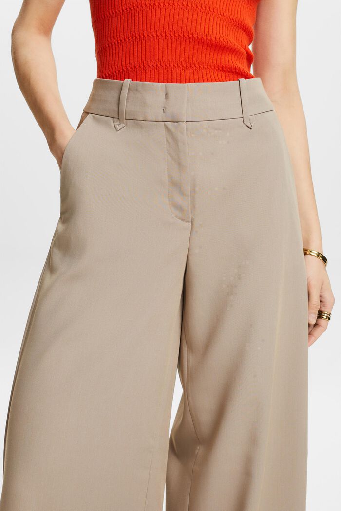 Twill Wide Leg Pants, LIGHT TAUPE, detail image number 2