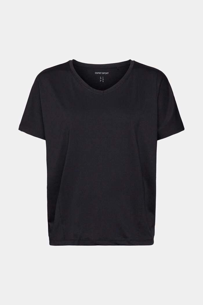 Active V-Neck T-Shirt E-DRY, BLACK, detail image number 1