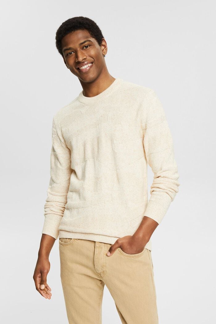 Sweaters, CREAM BEIGE, detail image number 0