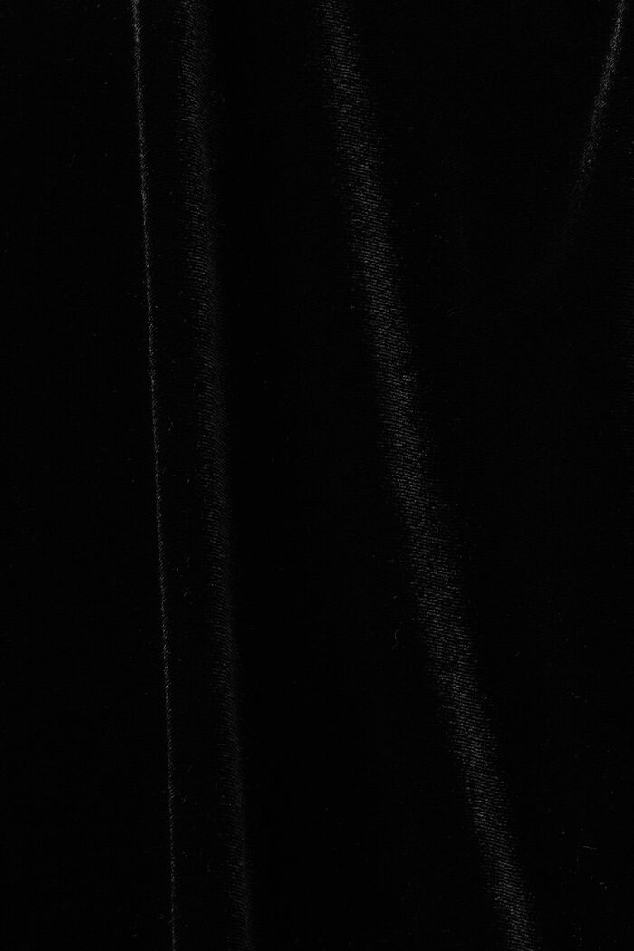 Short Sleeve Velvet Midi Dress, BLACK, detail image number 5
