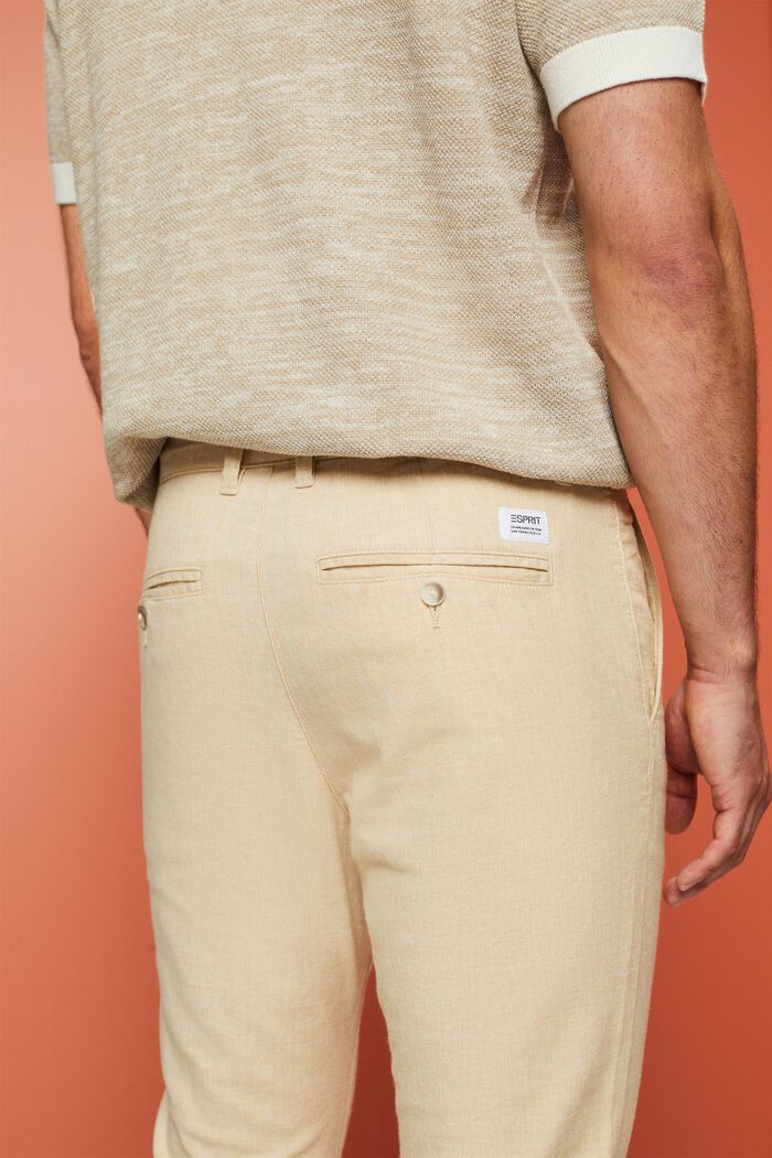 Summer chino trousers, LIGHT BEIGE, detail image number 4