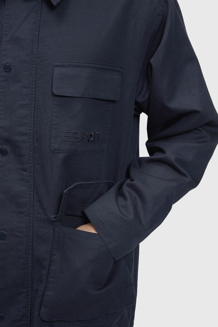ESPRIT - Linen blend shacket with zipper at our Online Shop