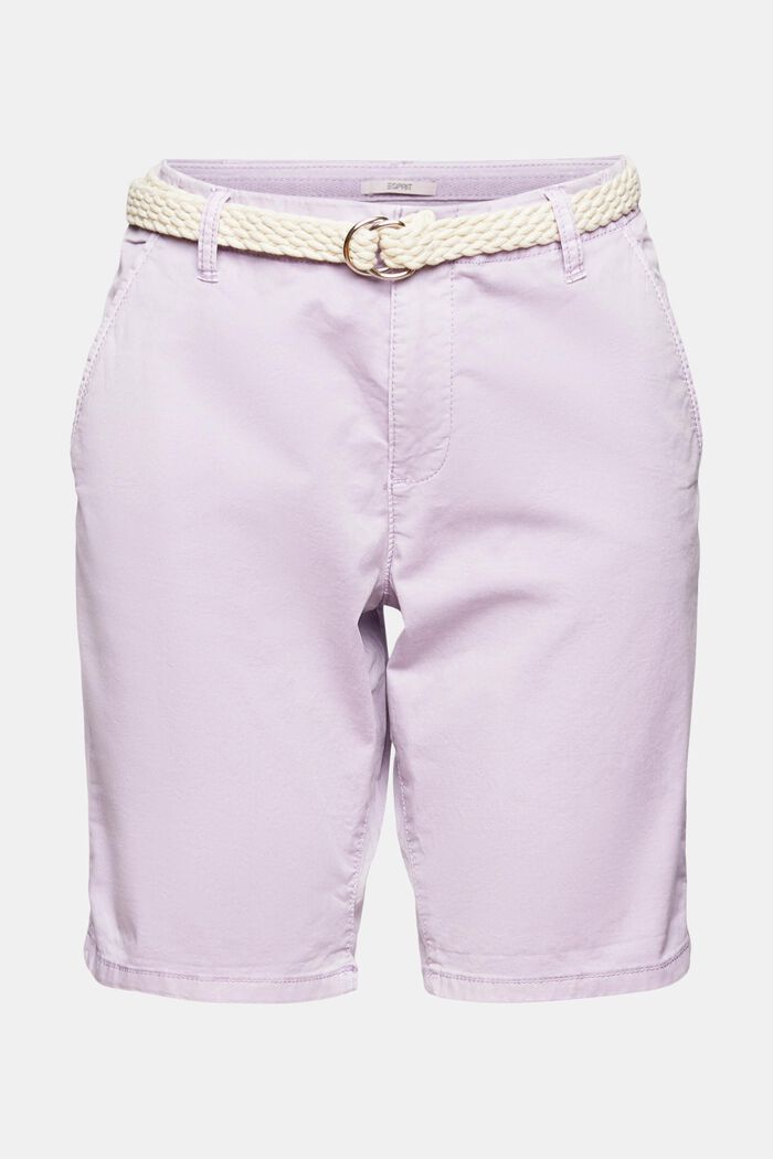 Shorts with a woven belt
