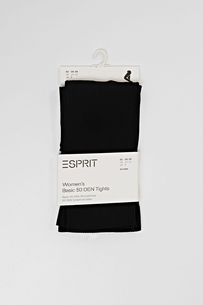 Opaque tights, 50 denier, BLACK, detail image number 2