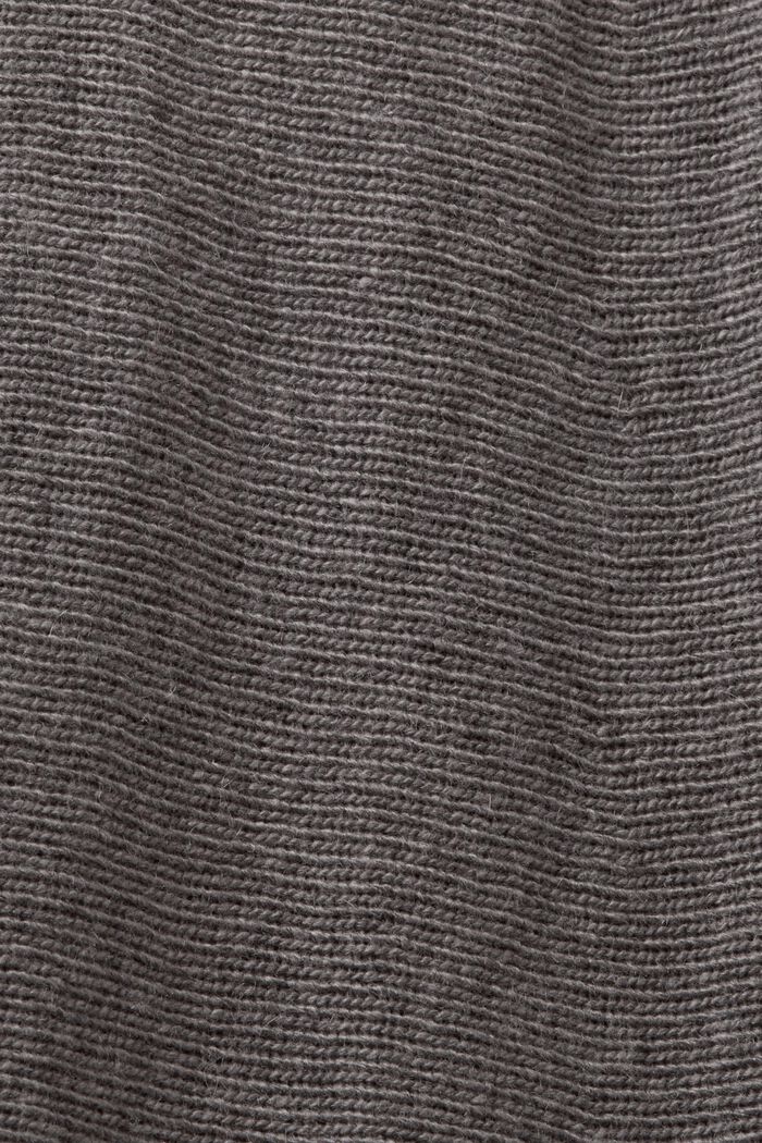 Knitted Wool-Blend Midi Skirt, BROWN GREY, detail image number 5