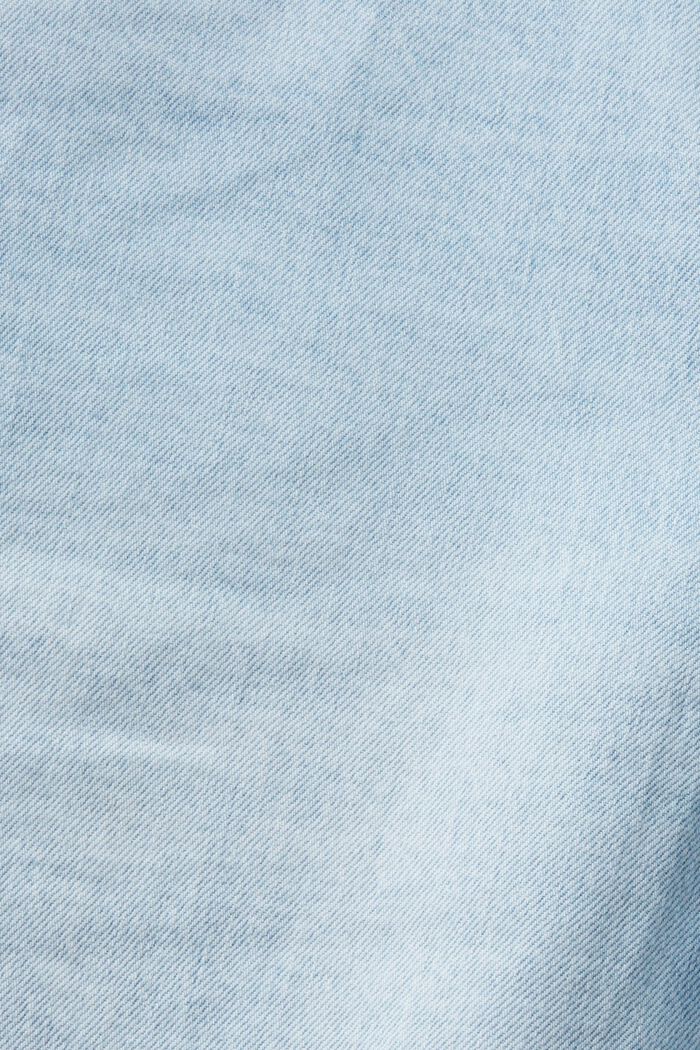 Mid-Rise Slim Denim Shorts, BLUE LIGHT WASHED, detail image number 5