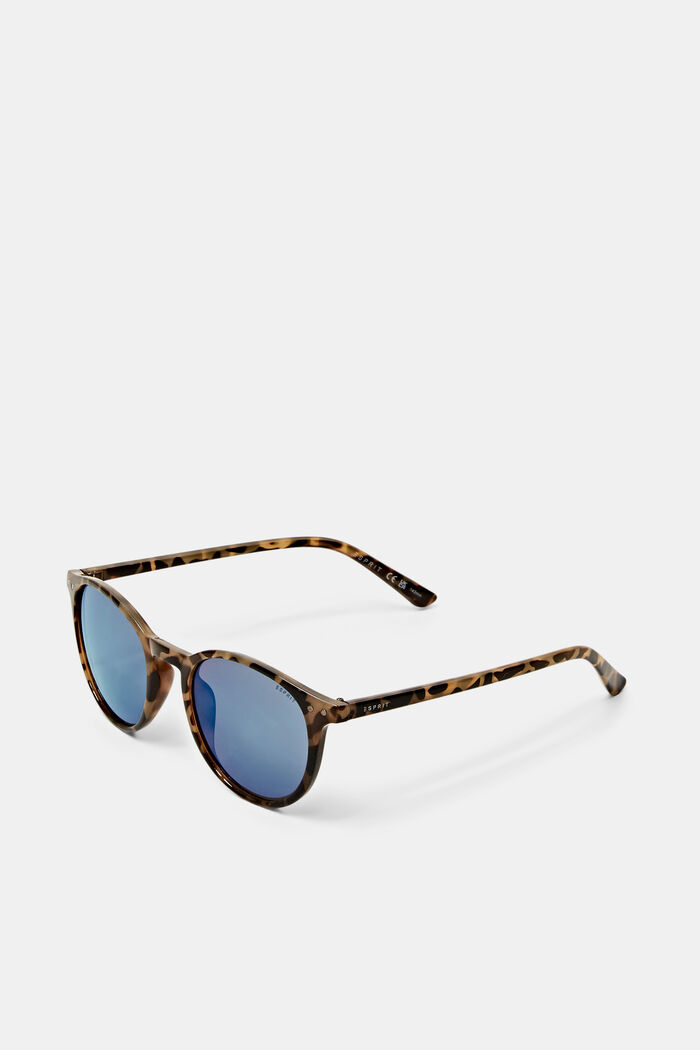 Unisex sunglasses with mirrored lenses, BROWN, detail image number 2