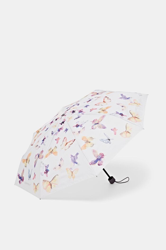 Pocket umbrella with a butterfly print, ONE COLOR, detail image number 2