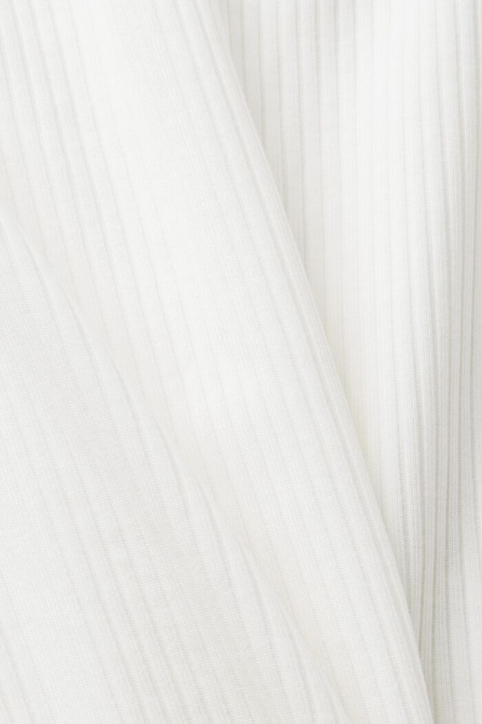 Ribbed tank top with ruffles, OFF WHITE, detail image number 4