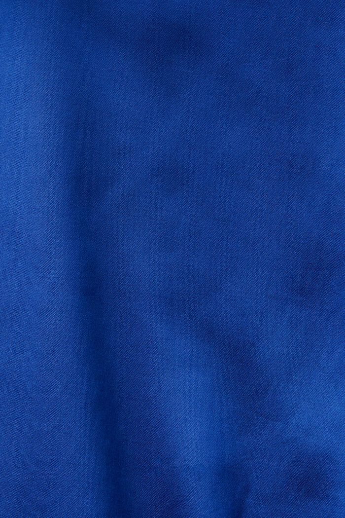 Satin Long Sleeve Blouse, BRIGHT BLUE, detail image number 6