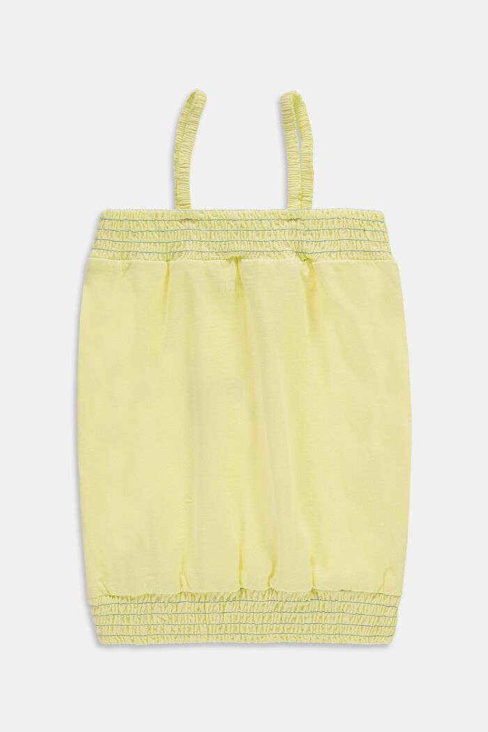 Top with smocked cuffs, LIME YELLOW, detail image number 1