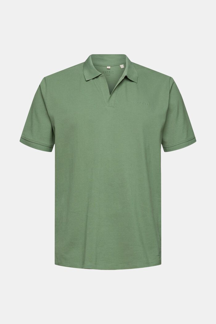 Cotton piqué polo shirt, GREEN, detail image number 6